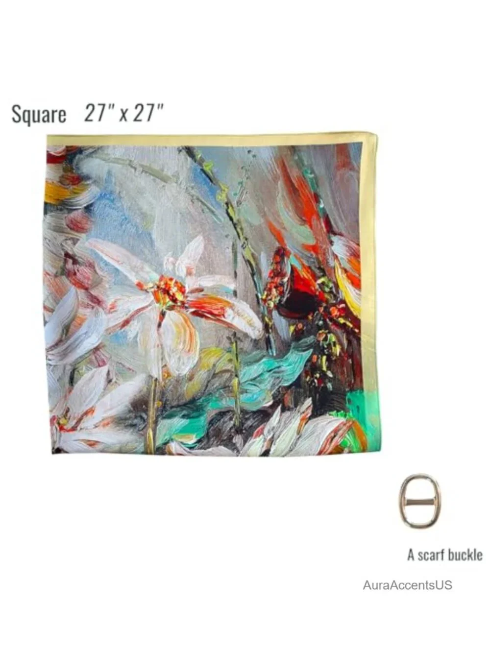 100% Mulberry Silk Square & Long Scarf Artist Collection Wearable Art
